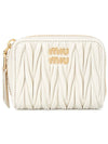 Matelasse Nappa Leather Coin Wallet White - MIU MIU - BALAAN 2