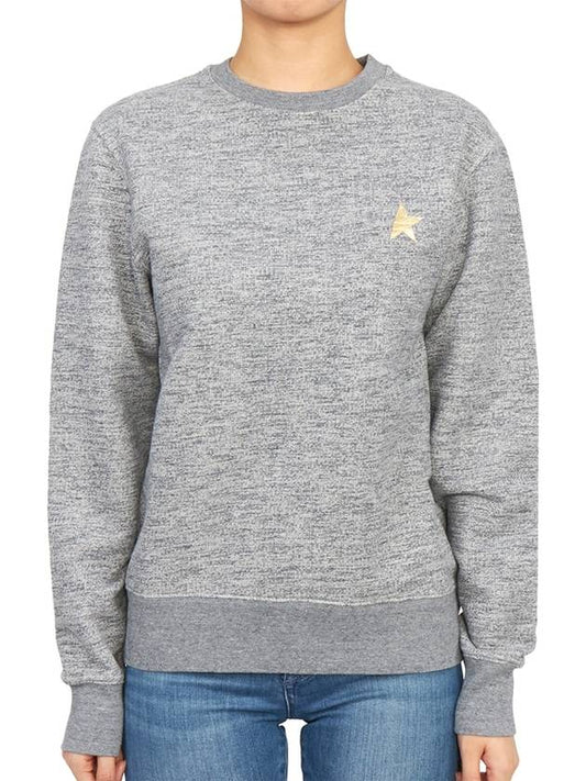 Women's Gold Star Athena Sweatshirt Melange Grey - GOLDEN GOOSE - BALAAN 2