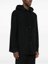 Anagram Overshirt Cotton Hooded Jacket Black - LOEWE - BALAAN 4