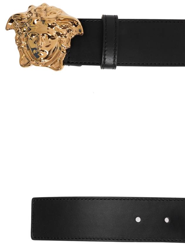 Versace Leather Belt With Appliques, Men's, Black - VERSACE - BALAAN 4