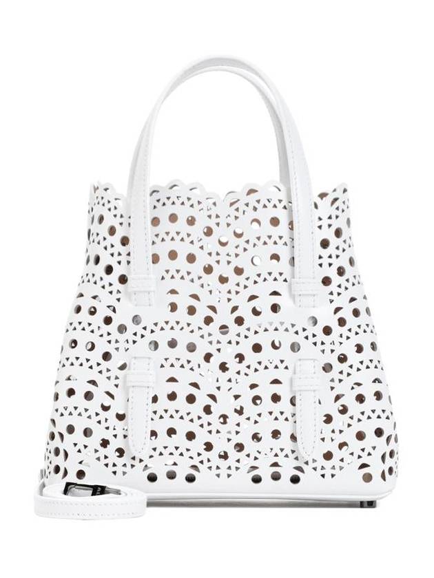 Mina 20 Vienne Wave Lux Calfskin Tote Bag White - ALAIA - BALAAN 2