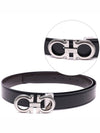 Gancini Reversible Belt Black Brown - SALVATORE FERRAGAMO - BALAAN 3