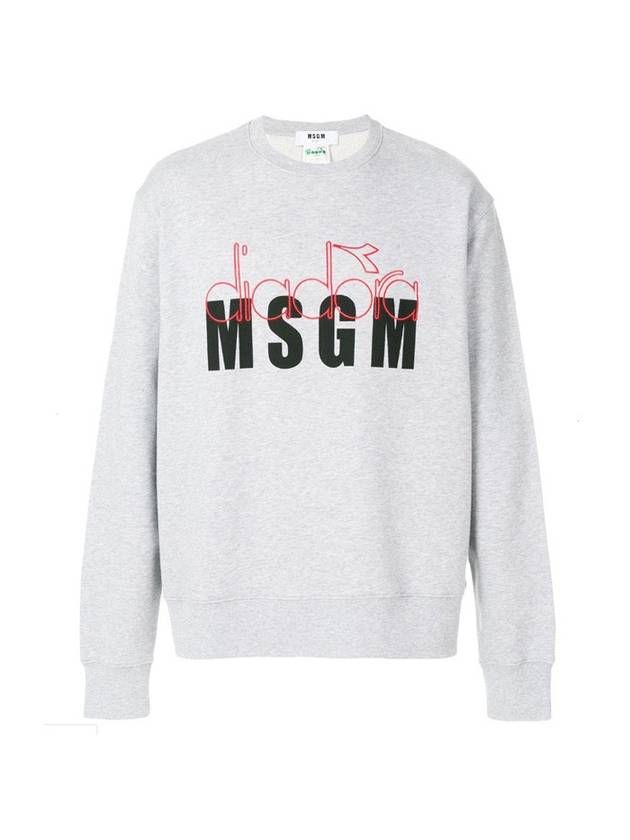 Logo Print Sweatshirt Grey - MSGM - BALAAN 1