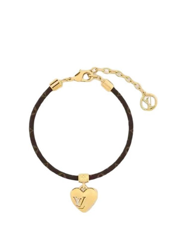 Blooming Heart Bracelet Gold Brown - LOUIS VUITTON - BALAAN 1