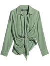 Le Chemise Bahia Twist Shirt Khaki - JACQUEMUS - BALAAN.