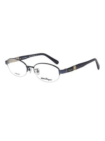 Eyewear Demo Oval Titanium Eyeglasses Black - SALVATORE FERRAGAMO - BALAAN 1