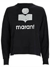 Klowia Logo Print Linen Sweatshirt Black - ISABEL MARANT ETOILE - BALAAN 4