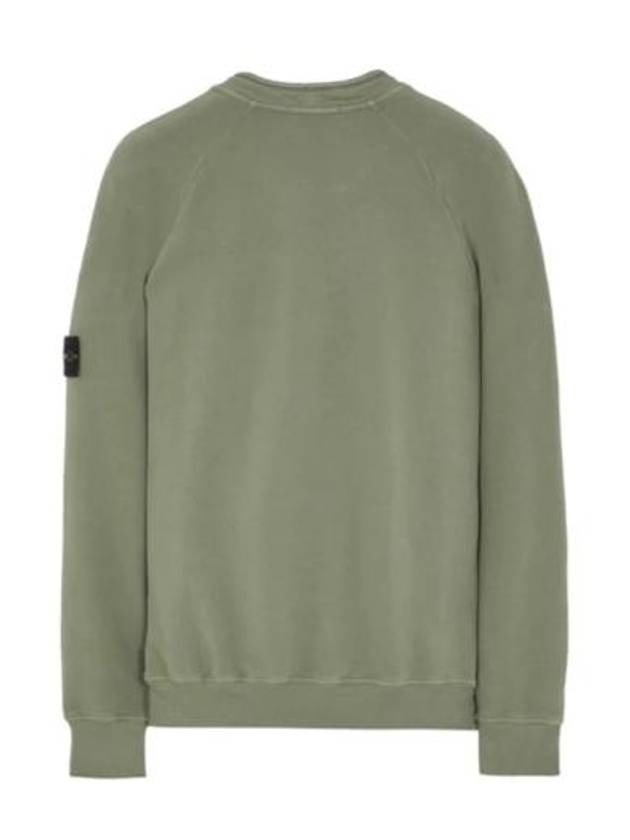 Stretch Cotton Fleece Mock Turtleneck Sweatshirt Sage Green - STONE ISLAND - BALAAN 2