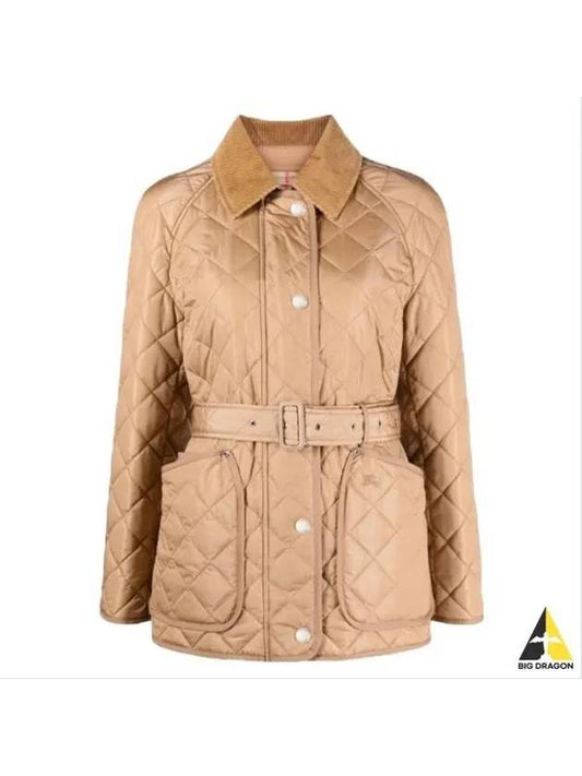 Diamond Quilted Nylon Jacket Beige - BURBERRY - BALAAN 2