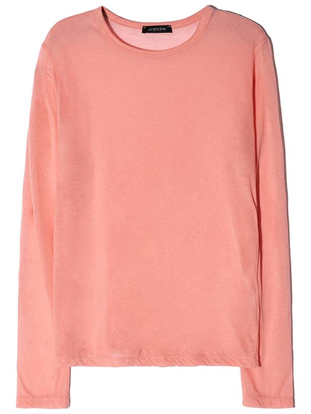 See through tencel long sleeve t shirt pink - LESEIZIEME - BALAAN 7