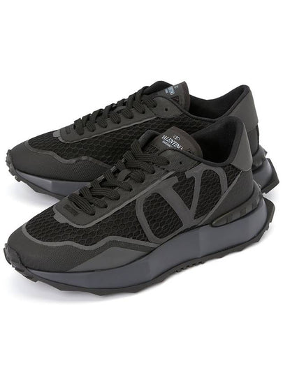 Men's Netrunner Low Top Sneakers Black - VALENTINO - BALAAN 2