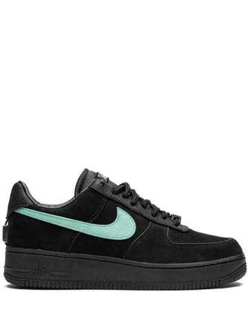 Air Force 1 Low Top Sneakers Black Tiffany Blue - NIKE - BALAAN 1