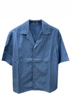 Oblique Cotton Jacquard Short Sleeve Shirt Blue - DIOR - BALAAN 2