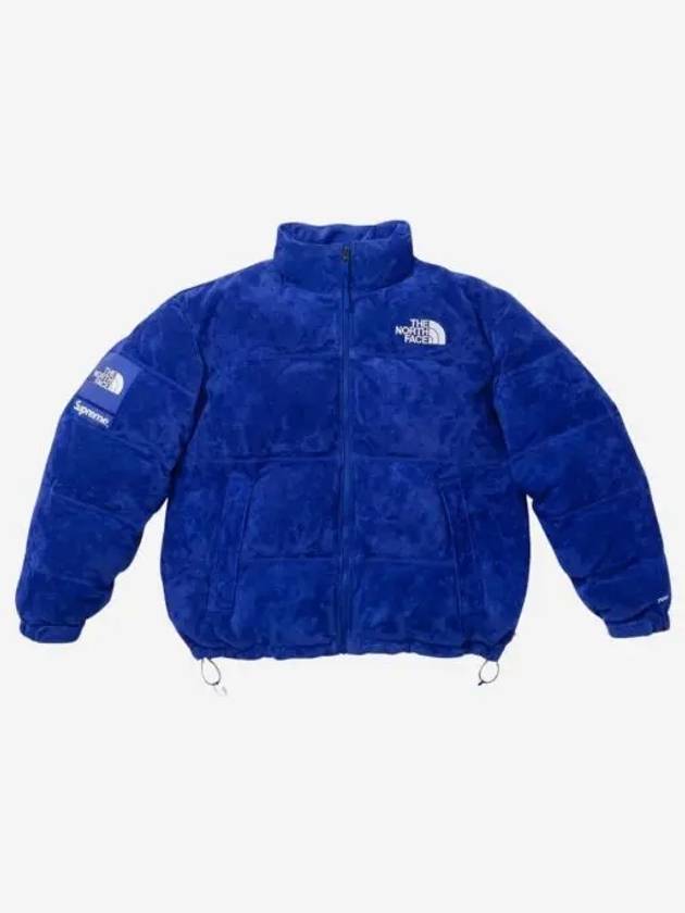 x The North Face Suede Nuptse Jacket Blue Supreme - SUPREME - BALAAN 1