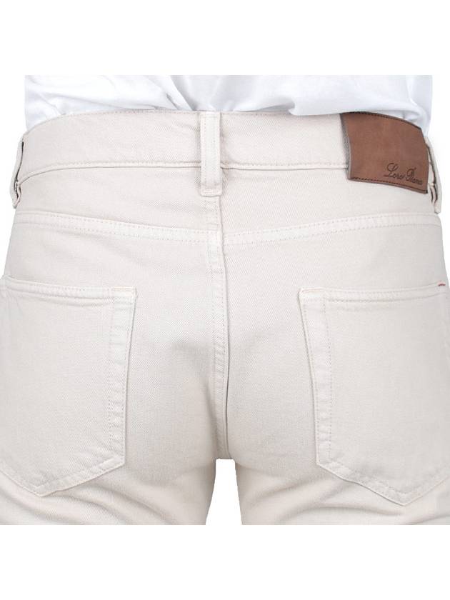 Men's 5 Pocket Straight Pants Ivory - LORO PIANA - BALAAN 7