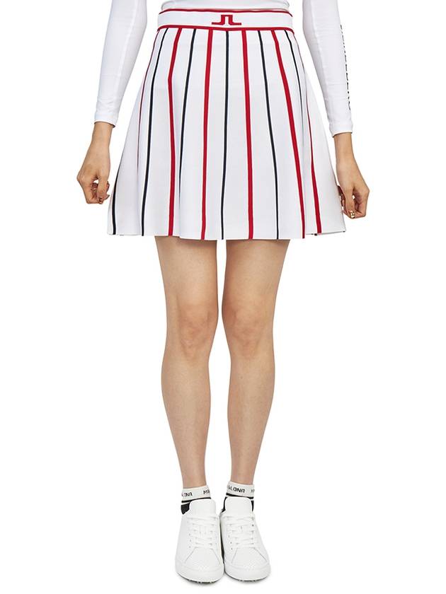 Women's River Knitted Golf Skirt White - J.LINDEBERG - BALAAN 2