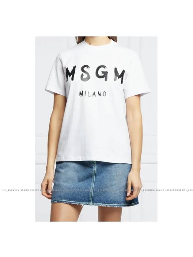 Logo optical tshirt 2000MDM510 200002 - MSGM - BALAAN 4