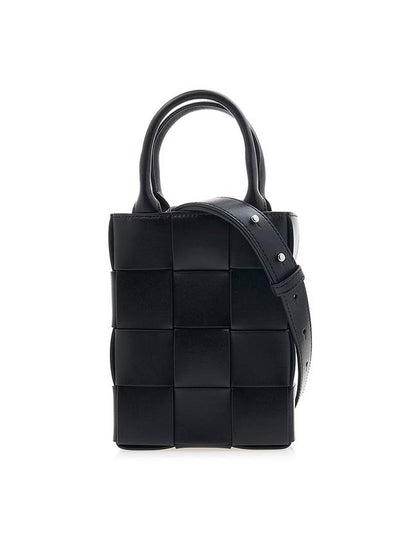 Intrecciato Cassette Mini Tote Bag Black - BOTTEGA VENETA - BALAAN 2