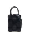 Intrecciato Cassette Mini Tote Bag Black - BOTTEGA VENETA - BALAAN 1