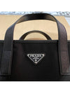 Re-Nylon Saffiano Leather Tote Bag Black - PRADA - BALAAN 8