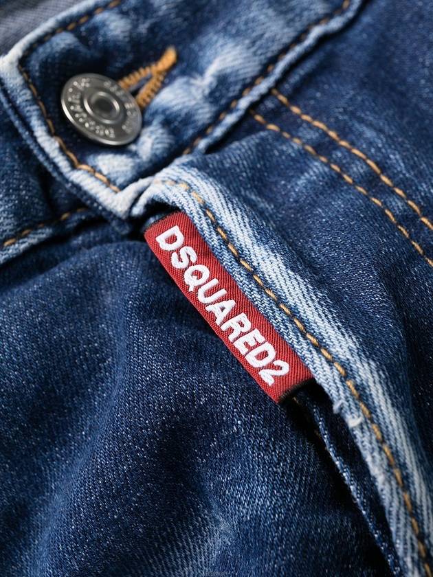 Men's Red Patch Cool Guy Washed Jeans Blue - DSQUARED2 - BALAAN.