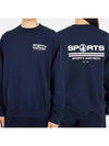 sports sweatshirt navy white SPORTS CREWNECK - SPORTY & RICH - BALAAN 2