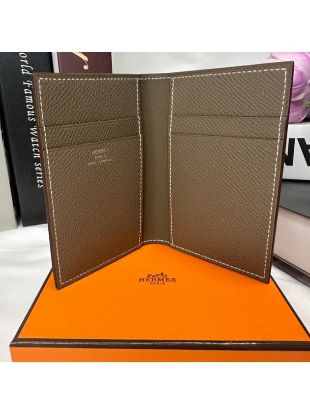 MC² Euclide Card Holder Epsom Etoupe Brown - HERMES - BALAAN 4