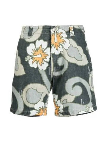 Floral Print Bermida Shorts Pants Gray 06P002 - ERL - BALAAN 1