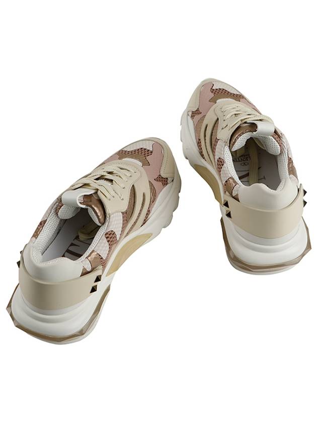 Camouflage Bounce Low-Top Sneakers White Pink - VALENTINO - BALAAN 6