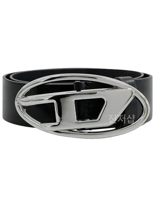 B 1DR D Logo Buckle Leather Belt Black - DIESEL - BALAAN 2