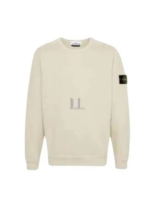 Crewneck Heavy Cotton Jersey Sweatshirt Beige - STONE ISLAND - BALAAN 2