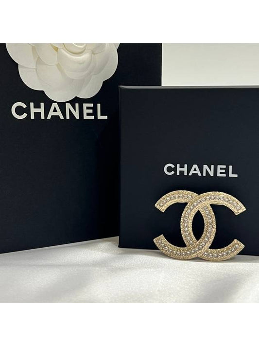 CC Logo Crystal Brooch Silver - CHANEL - BALAAN 2