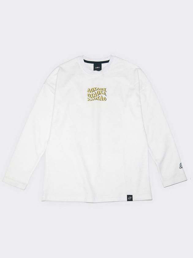 WAVE logo Long sleeve T shirts semi over fit White - AOX - BALAAN 6