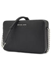 Jet Set Large Saffiano Leather Cross Bag Black - MICHAEL KORS - BALAAN.