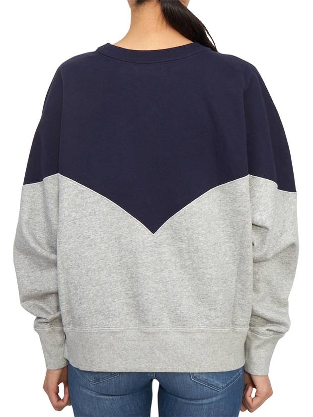 Houston Two-Tone Logo Cotton Sweatshirt Navy Grey - ISABEL MARANT - BALAAN 4