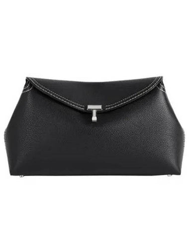 T Rock Grain Clutch Bag Black - TOTEME - BALAAN 1