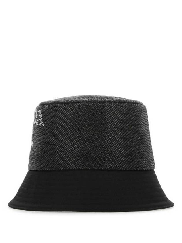 Logo Micro Stud Bucket Hat Black - PRADA - BALAAN 2