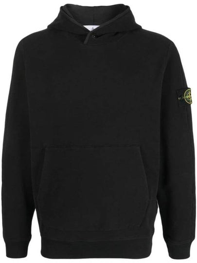 Compass Logo Patch Hoodie Black - STONE ISLAND - BALAAN 2