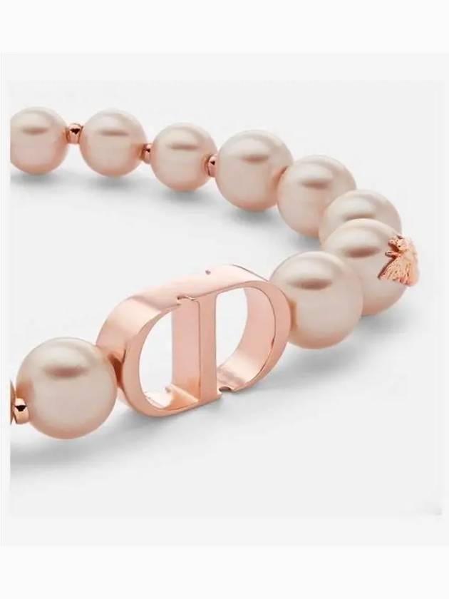 Petit CD Chain Pearl Bracelet Pink Gold - DIOR - BALAAN 3