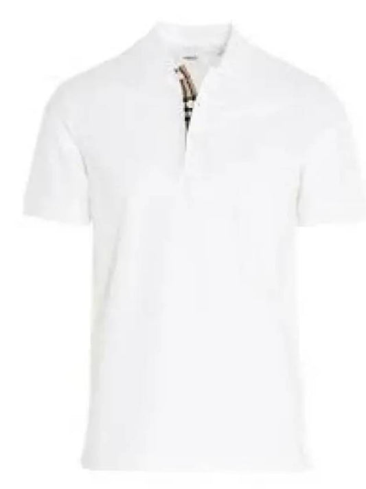 Women's Malleco Check Short Sleeve Polo Shirt White - BURBERRY - BALAAN 2