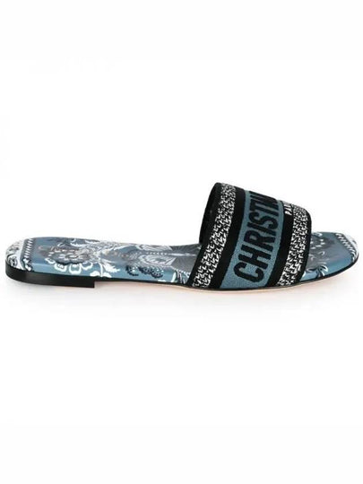 Dway Butterfly Bandana Motif Slippers Denim Blue - DIOR - BALAAN 2