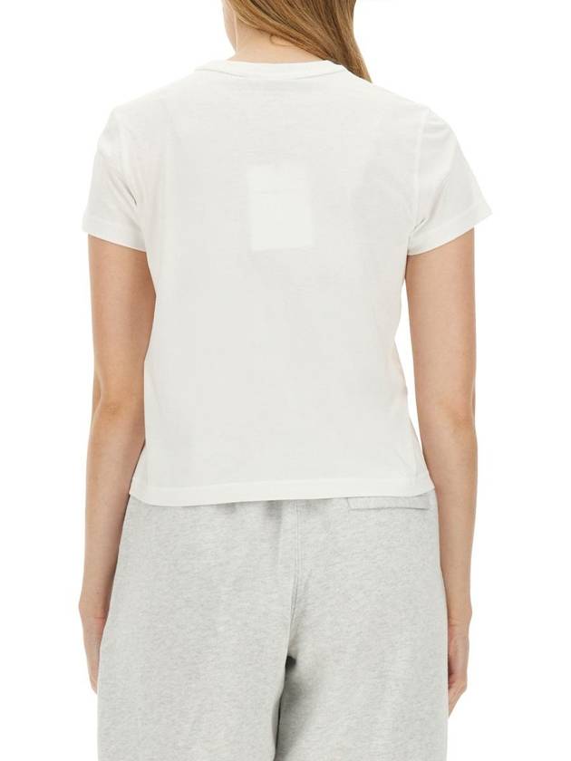 Logo Cotton Short Sleeve T-Shirt White - ALEXANDER WANG - BALAAN 4