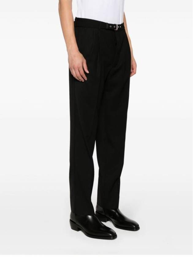 Wool Straight Pants Black - PRADA - BALAAN 4