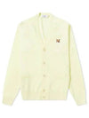 Fox Head Patch Classic Wool Cardigan Yellow - MAISON KITSUNE - BALAAN 2