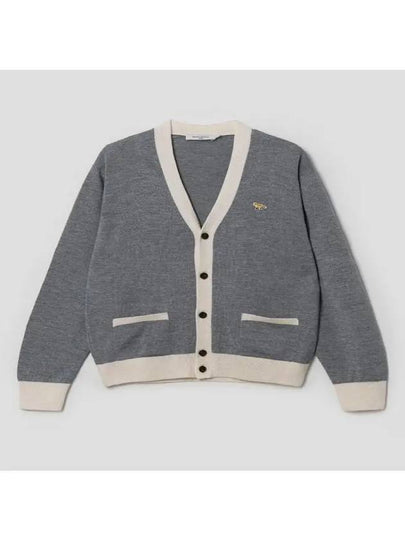 Baby Fox Bicolor Classic Cardigan Melange Grey - MAISON KITSUNE - BALAAN 2