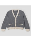 Baby Fox Bicolor Classic Cardigan Melange Grey - MAISON KITSUNE - BALAAN 3