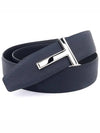 Reversible Icon T Buckle Belt Black Silver - TOM FORD - BALAAN.
