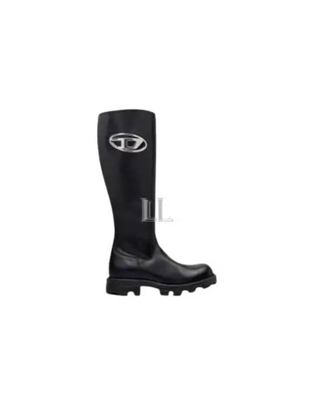 D Hammer Knee Leather High Long Boots Black - DIESEL - BALAAN 2