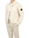 Shadow Project Cotton Hemp Plated TC Trucker Jacket Ivory - STONE ISLAND - BALAAN 7