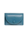 Dot Slim Pocket Mini Coin Transportation Card Wallet Dusty Blue - LE MASQUE - BALAAN 1